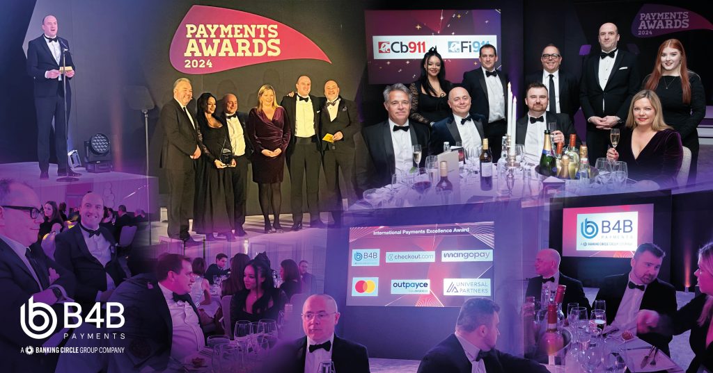 B4B Payments Wins the International Payments Excellence Award at the Payments Awards 2024